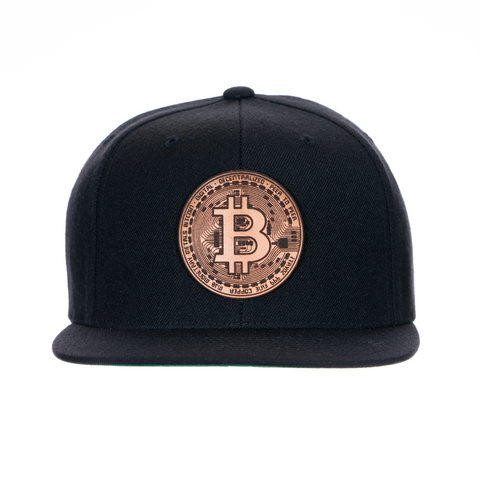 Custom Bitcoin leather snapback