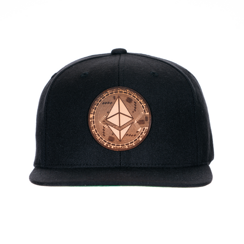 Custom Ethereum leather snapback