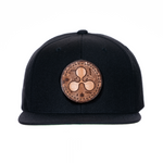 Custom Ripple leather snapback